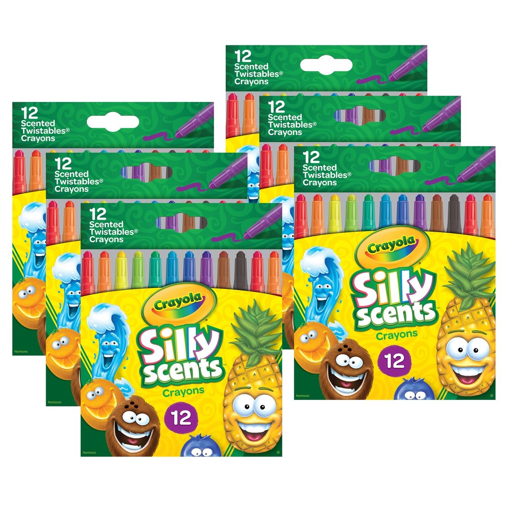 Silly Scents Mini Twistables Scented Crayons, 12 Per Pack, 6 Packs