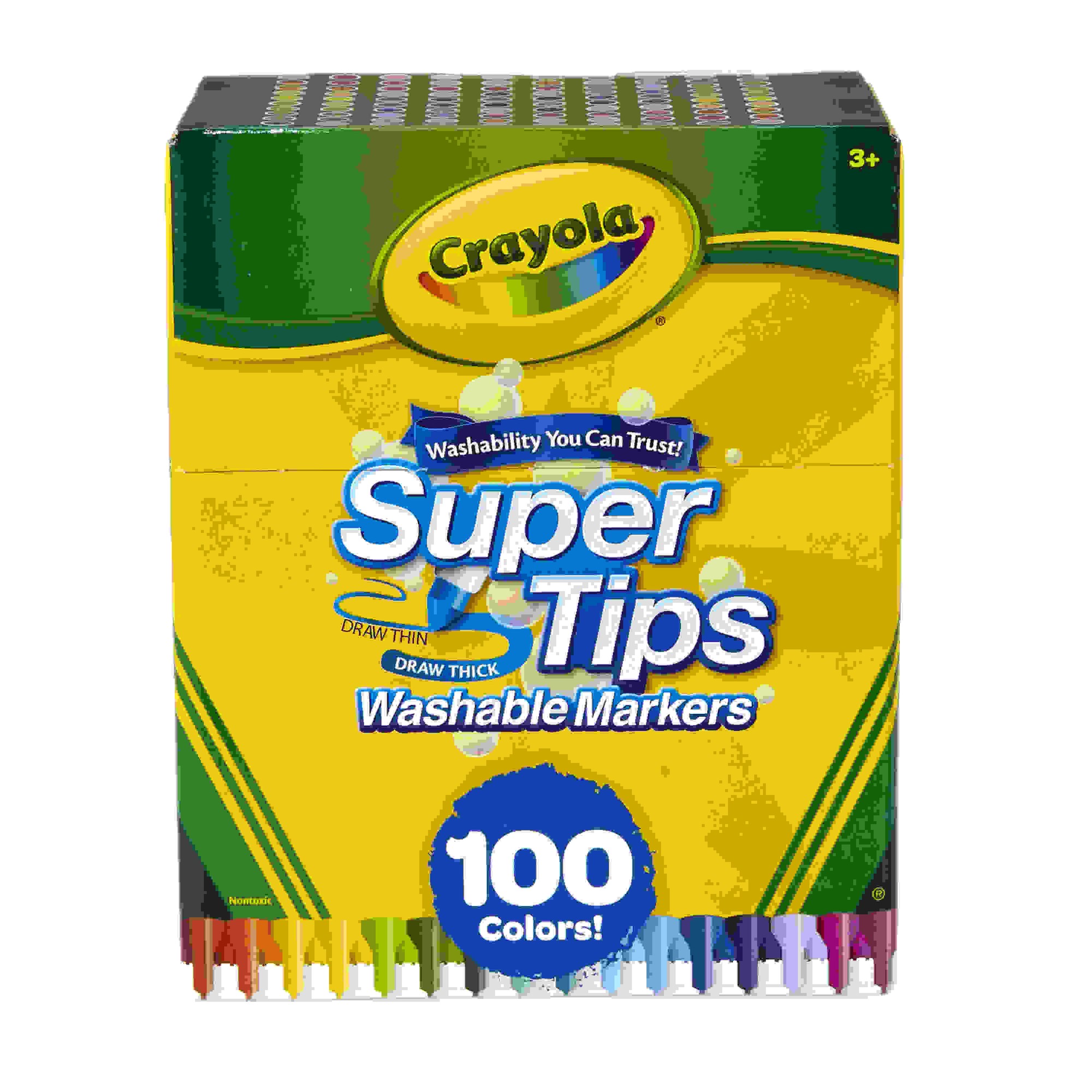 Washable Super Tips Markers, Pack of 100