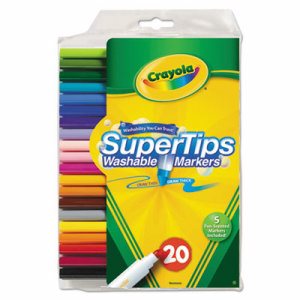 Washable Super Tips Markers, 20 Count