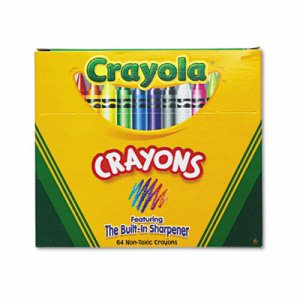 Crayons, Regular Size, 64 Count with Sharpener