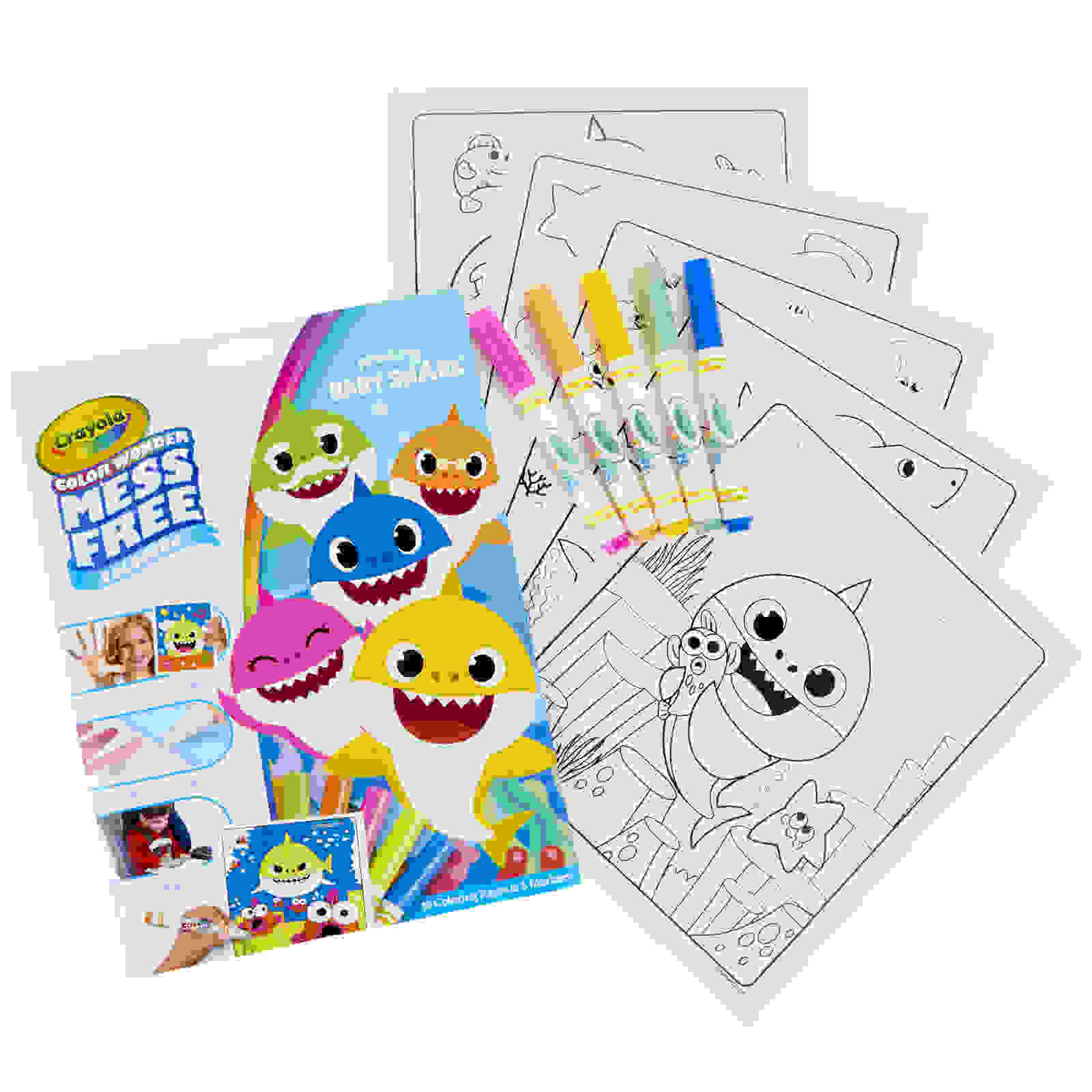 Color Wonder Mess Free Coloring Pad & Markers, Baby Shark