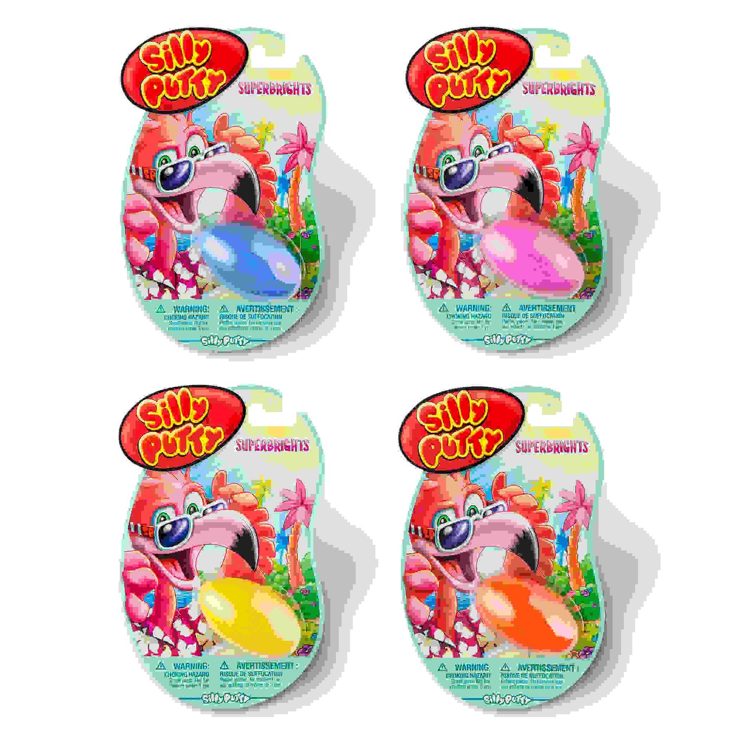 Silly Putty Assorted Superbright Colors, 1 Count