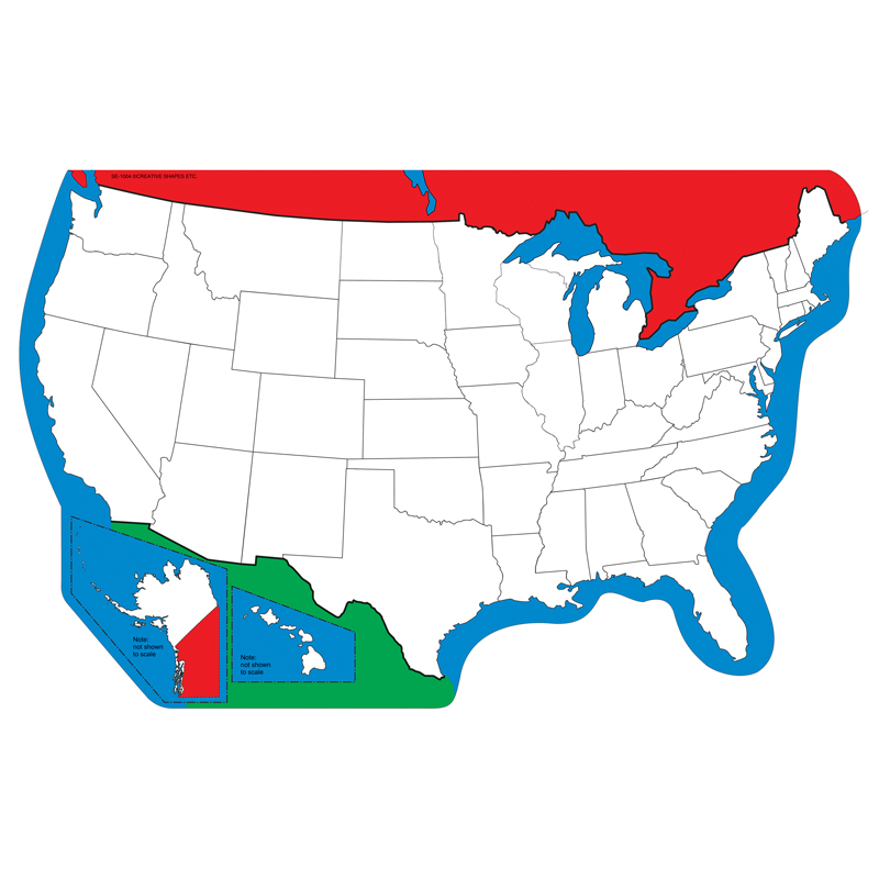 Notepad, Unlabeled U.S. Practice Map