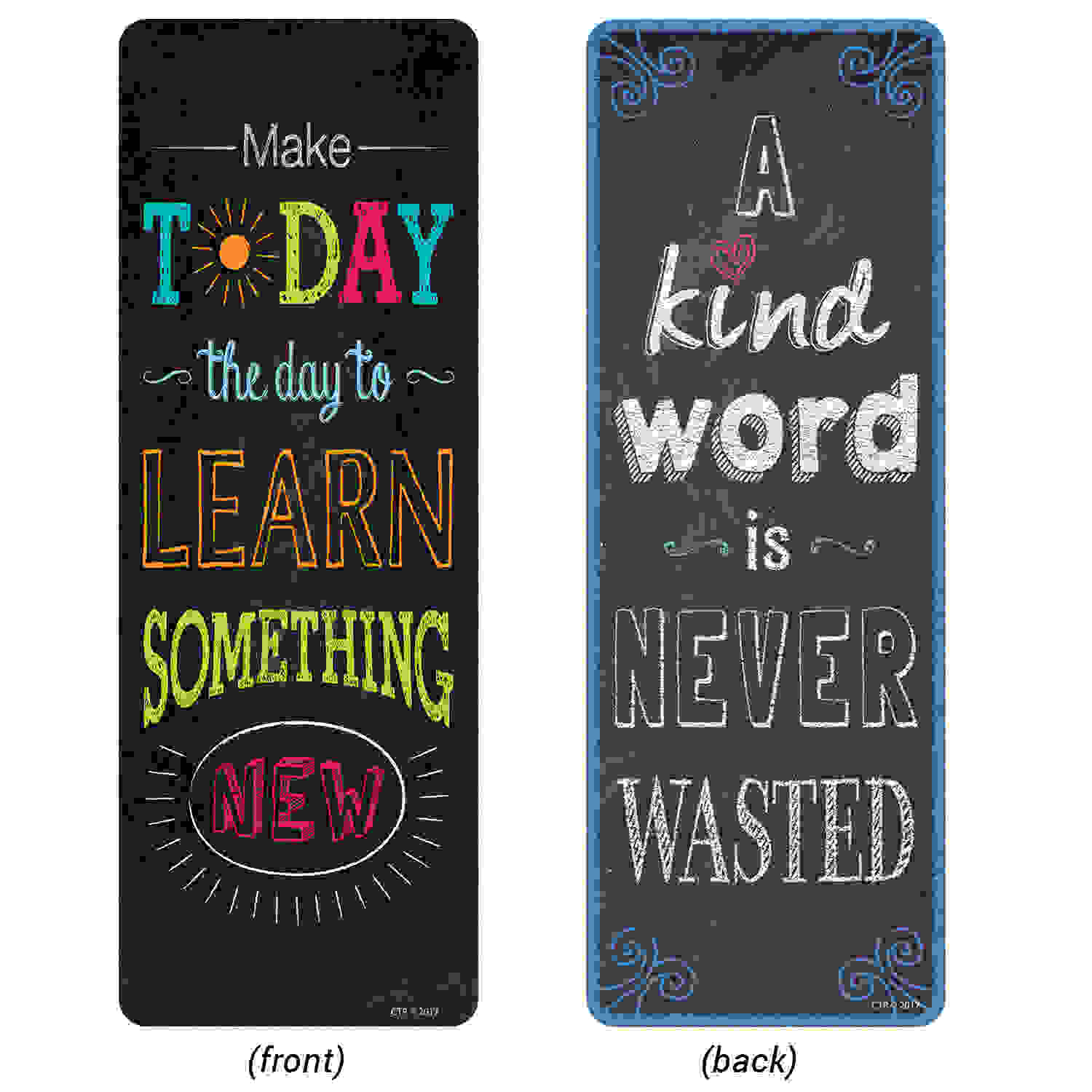 Chalk It Up! Motivational Quotes Bookmarks, Pack of 30