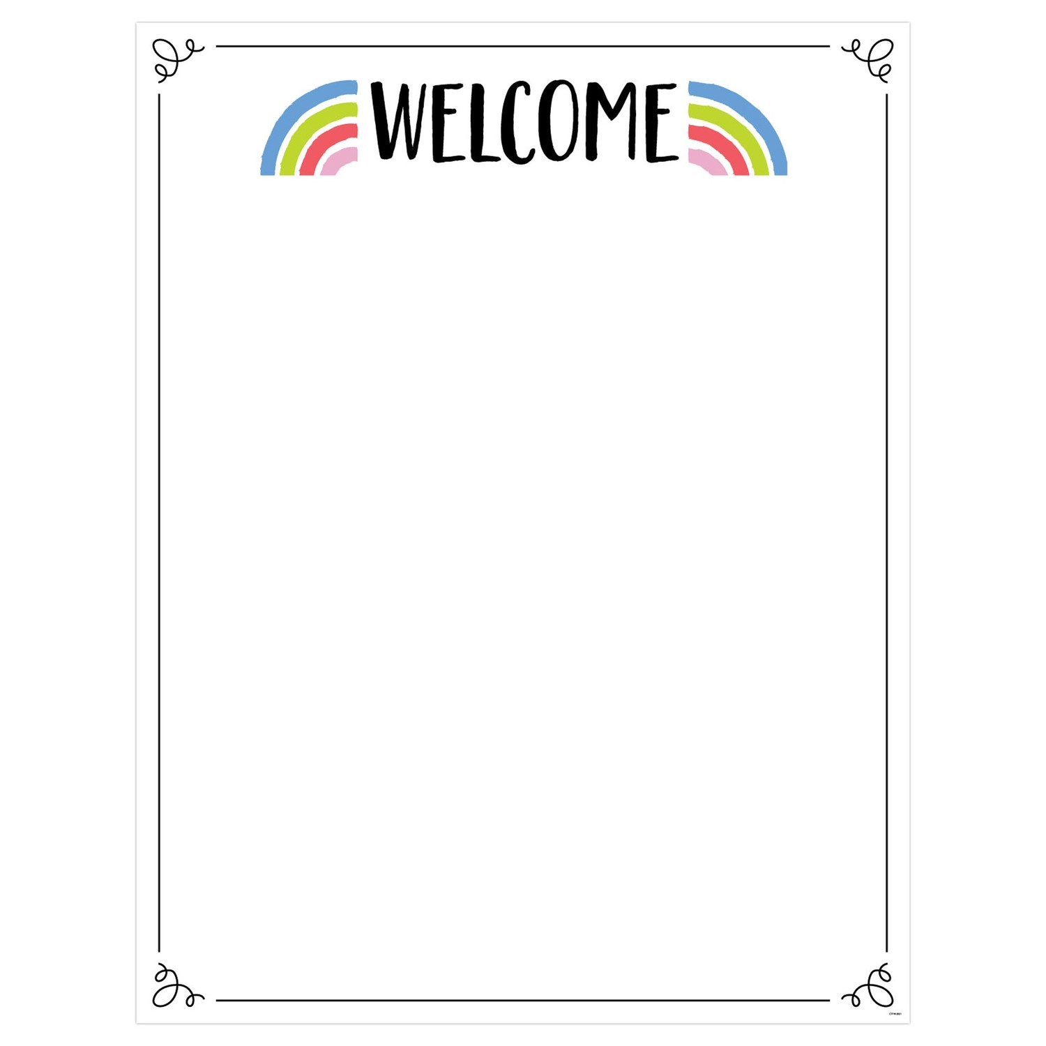 Rainbow Doodles Welcome Chart