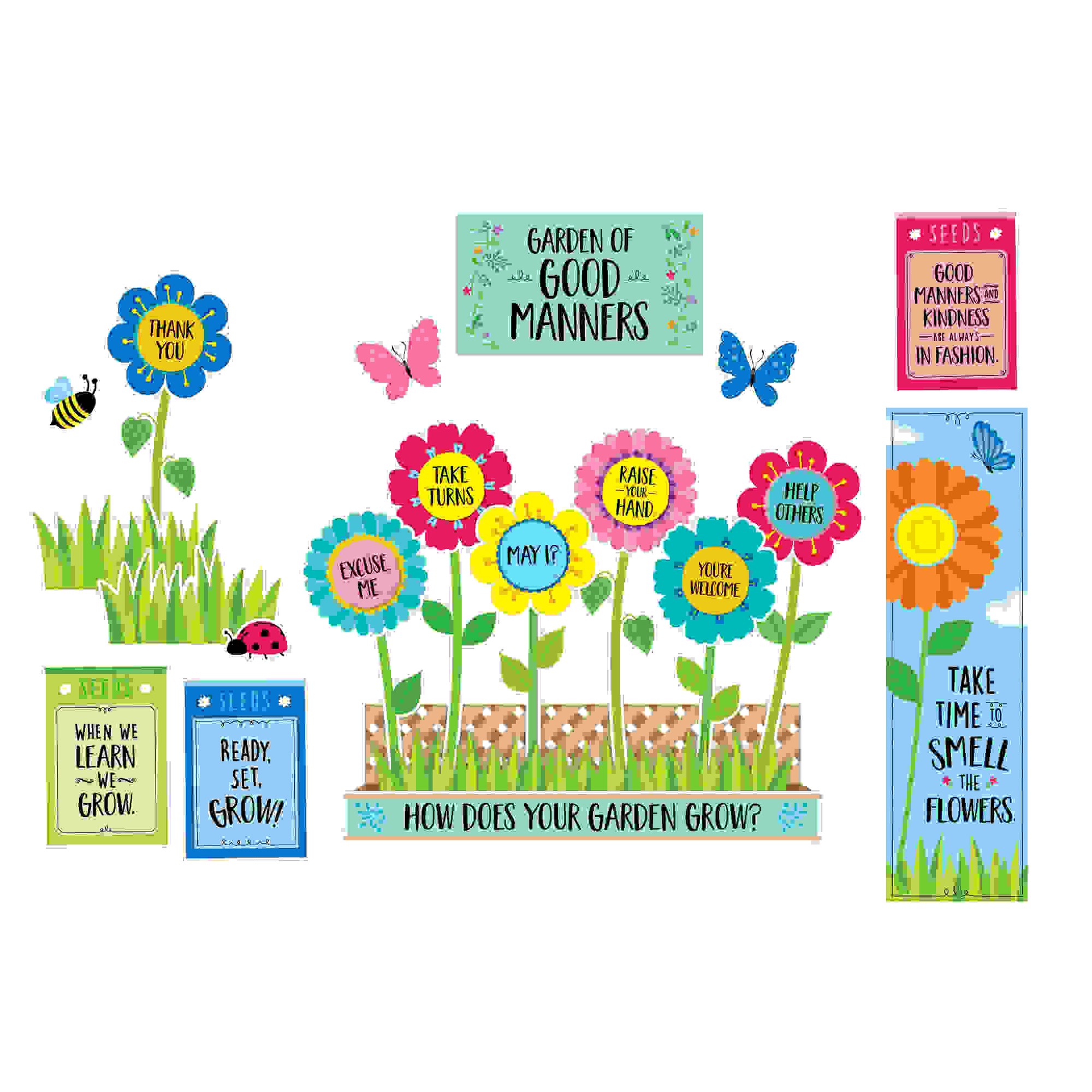 Garden of Good Manners Mini Bulletin Board Set