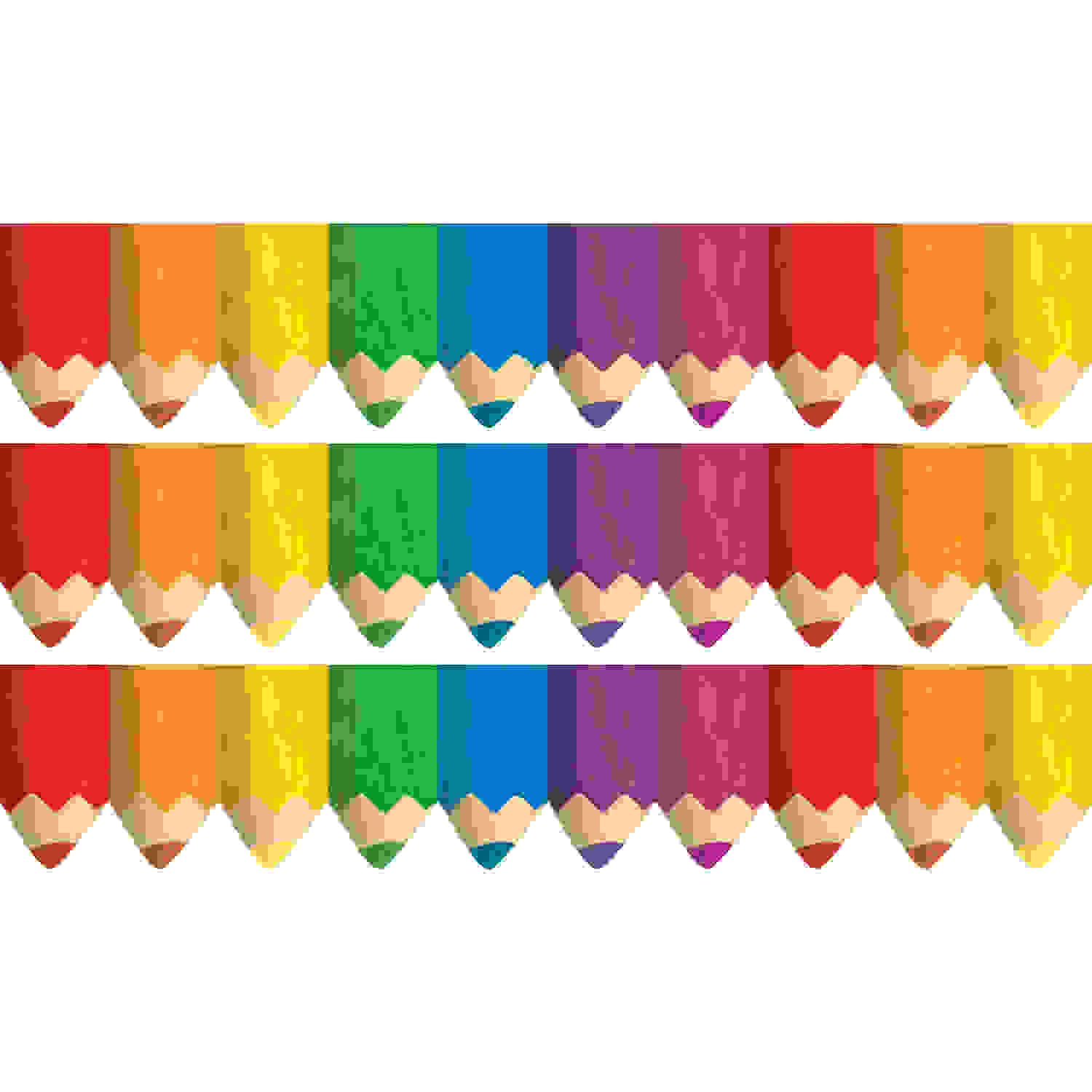 Jumbo Color Pencils EZ Border, 48 Feet Per Pack, 3 Packs