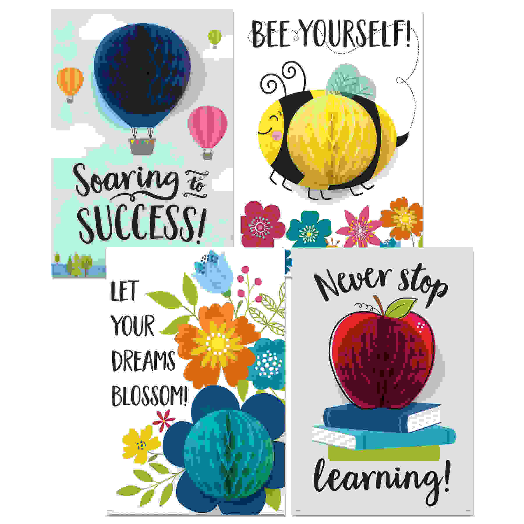 3D POP! Positive Mindset Inspire U 4-Poster Pack