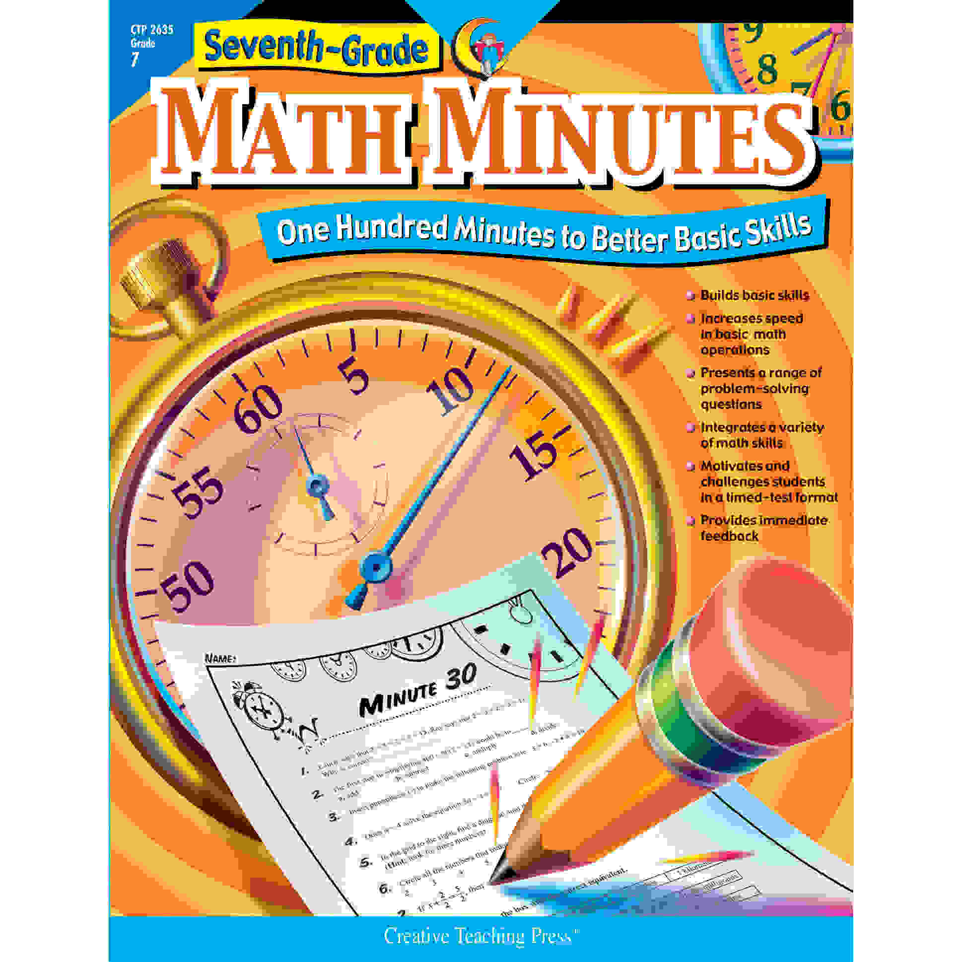 Math Minutes Book, Grade 7