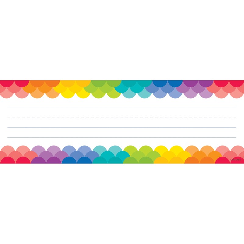 Rainbow Scallops Name Plates, 36 Per Pack, 6 Packs