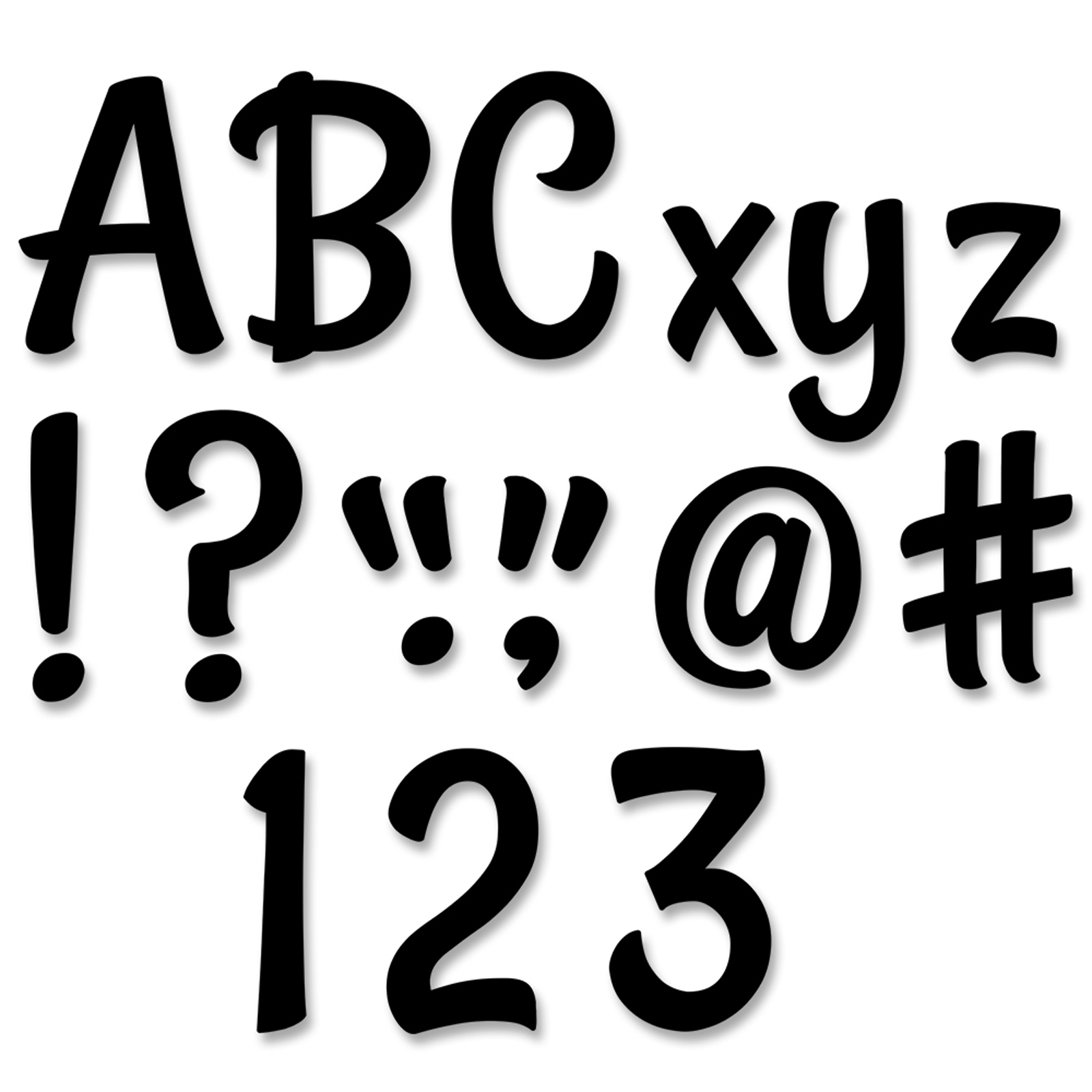 Stylish Black 4" Designer Letters, 235/Pack