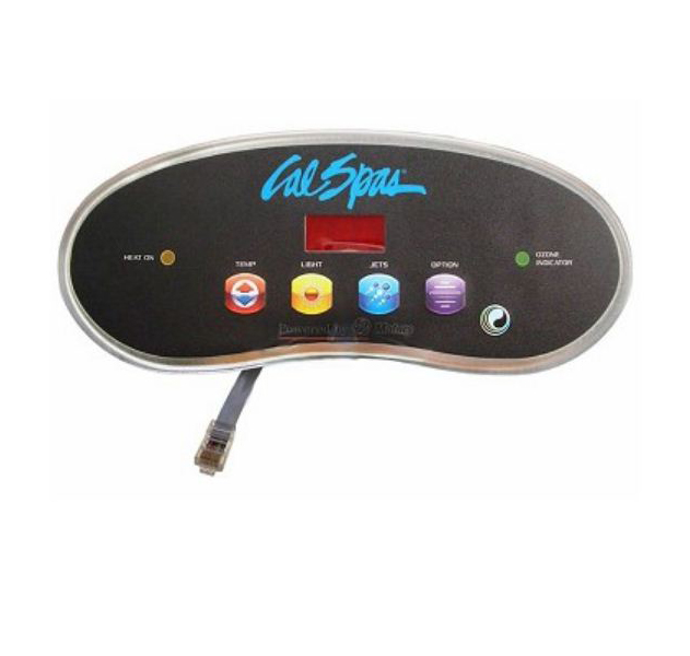 Spaside Control, Cal Spa (Balboa) 6000-6100, 4-Button, LED, Temp-Light-Jets-Option