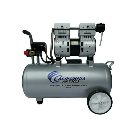 California Air Tools 8010A Ultra Quiet & Oil-Free 1.0 Hp, 8.0 Gal. Aluminum Tank Air Compressor