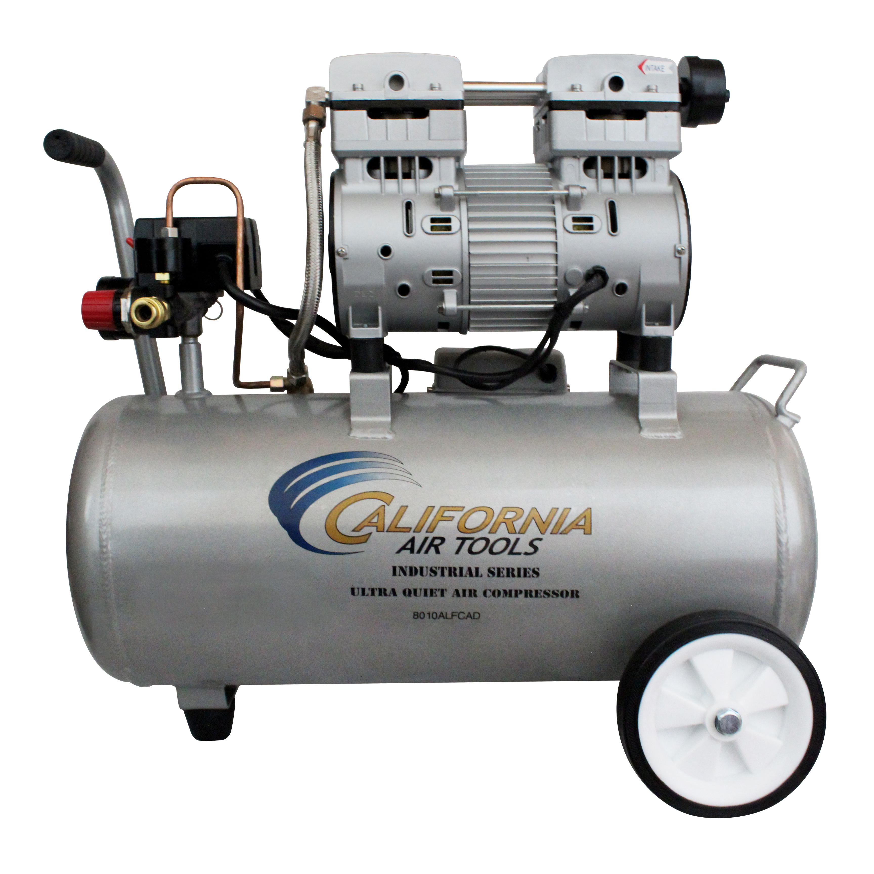 California Air Tools 8010ALFCAD Ultra Quiet & Oil-Free 1.0 Hp 8.0 Gal. Aluminum Tank Air Compressor with Auto Drain
