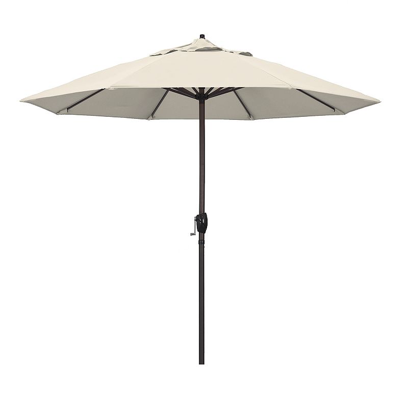 CASA SERIES 9FT CRANK LIFT AUTOTILT ALUM MARKET UMBRELLA IN ANTIQUE BEIGE OLEFIN