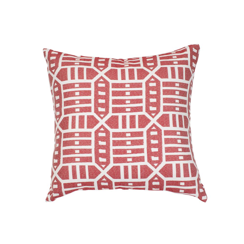 18IN X18IN PACIFICA ACCENT THROW PILLOW IN ROLAND RED OLEFIN