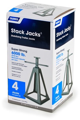 STACK JACKS -ALUM STABILIZING TRAILER JACK STANDS, ADJ FROM 11IN TO 17IN, 4/BOX