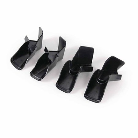 Extended Gutter Spout, Black, 4Pk (2 Left/2 Right)