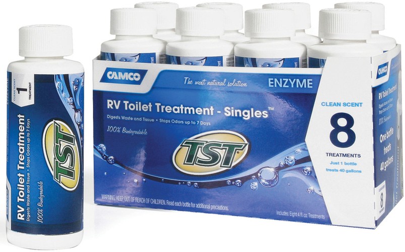 Tst Blue Enzyme Toilet Treatment Singles 8-4 Oz. Bottles