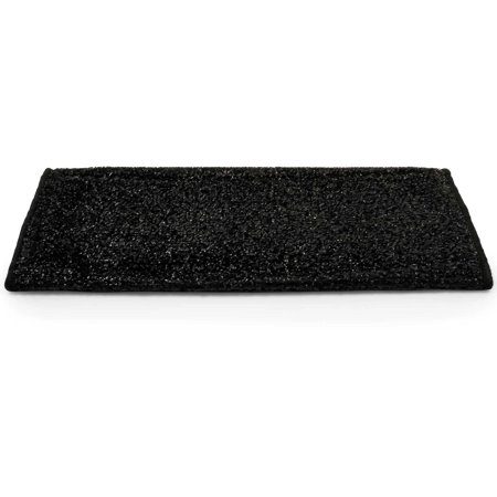 STEP RUG, PREMIUM, TURF W/UV&TPE, HEMMED, RADIUS 22IN WIDE, BLACK