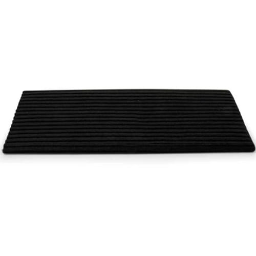 Step Rug, Premium, Poly. W/Uv&Tpe,  Double Rib,  18Inx23In, Black