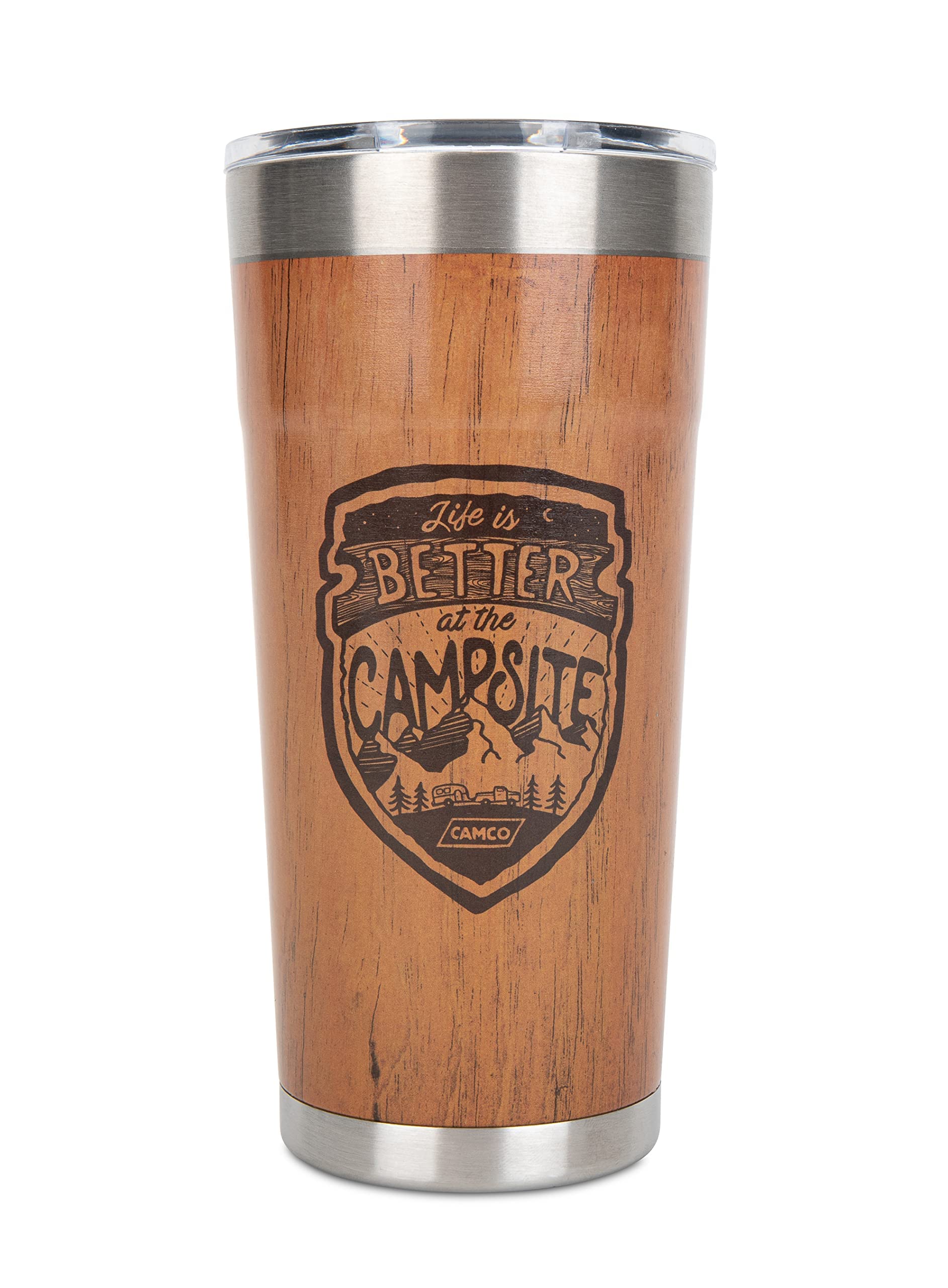 LIBATC WRAPPED TUMBLER WOOD GRAIN 20OZ