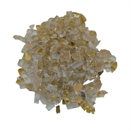 Amantii - approx. 5 lbs of 1/2" reflective fireglass - 1 sq. ft. of media coverage 'champagne'