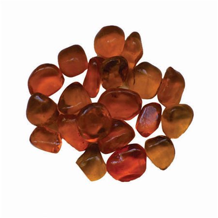 Amantii - approx. 5 lbs of small bead fireglass - 1 sq. ft. of media coverage 'orange'