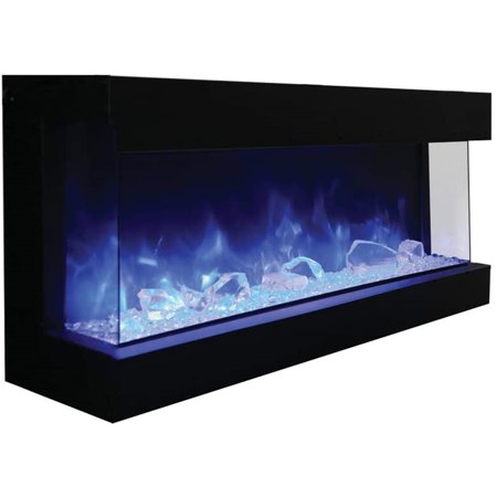 Smart 60" 3 sided glass electric fireplace Built-in only