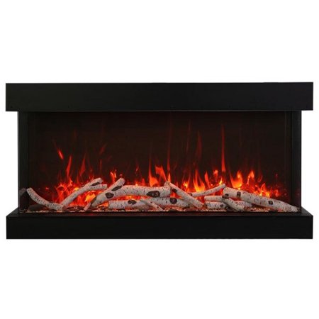 Smart 88" unit - 14 1/4" in depth 3 sided glass fireplace