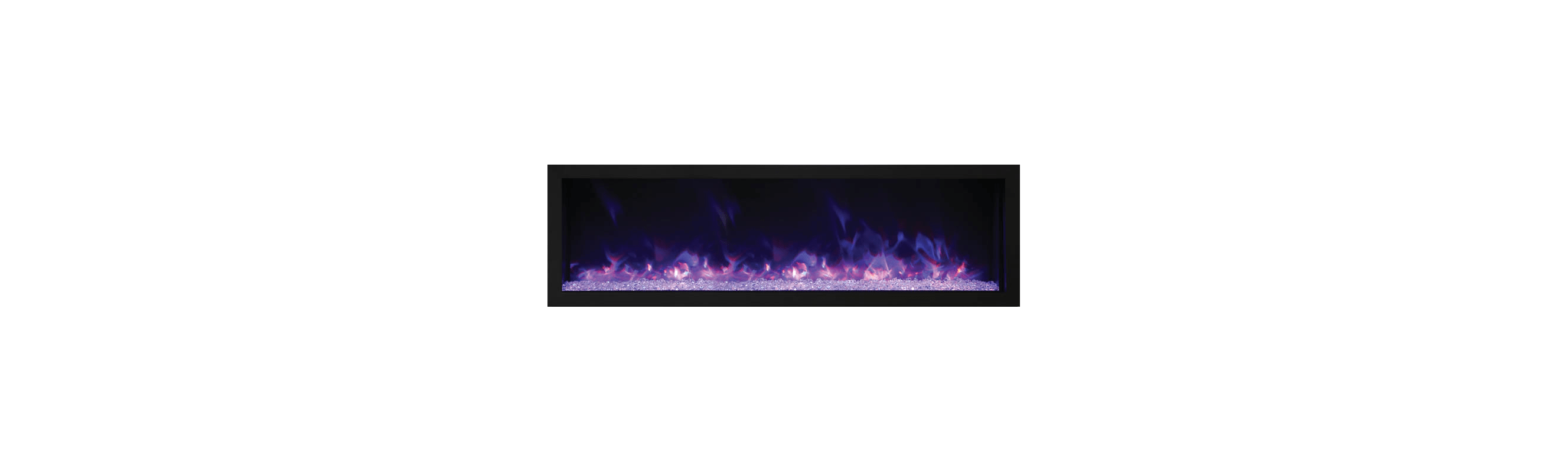 Smart 72? Wide  Deep Indoor or Outdoor Electric Built-in only with Black Steel Surround