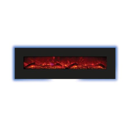 ZECL electric fireplace with Black Glass surround, 15 pce. log set