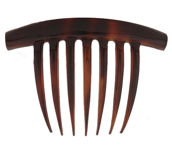 7-Tooth-back Comb Bar Top Tortoise Shell - Black Blank Card