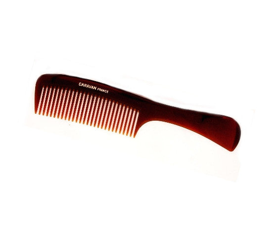 Caravan Large French Dressing Comb With Handle - Cream Caravan Card No