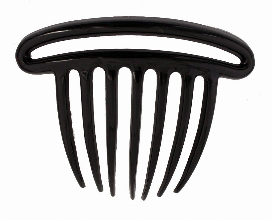 Double Rim French Twist Hair Comb in Tortoise Shell - BlackBlack Blank Card