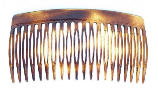 French Tortoise Shell Side Hair Combs - Gift Wrap Silver J. Nahon Card