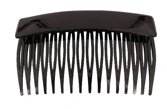 Large Lip French Back Comb (Tortoise Shell or Black) - Black No White Caravan Card
