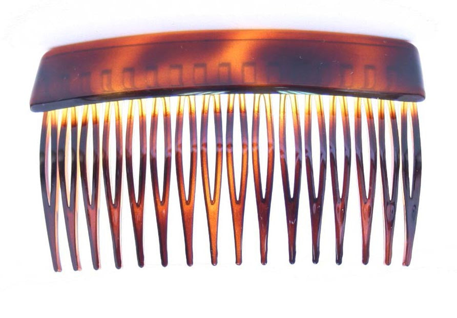 Large Lip French Back Comb (Tortoise Shell or Black) - Tortoise Gift Wrap Silver J. Nahon Card