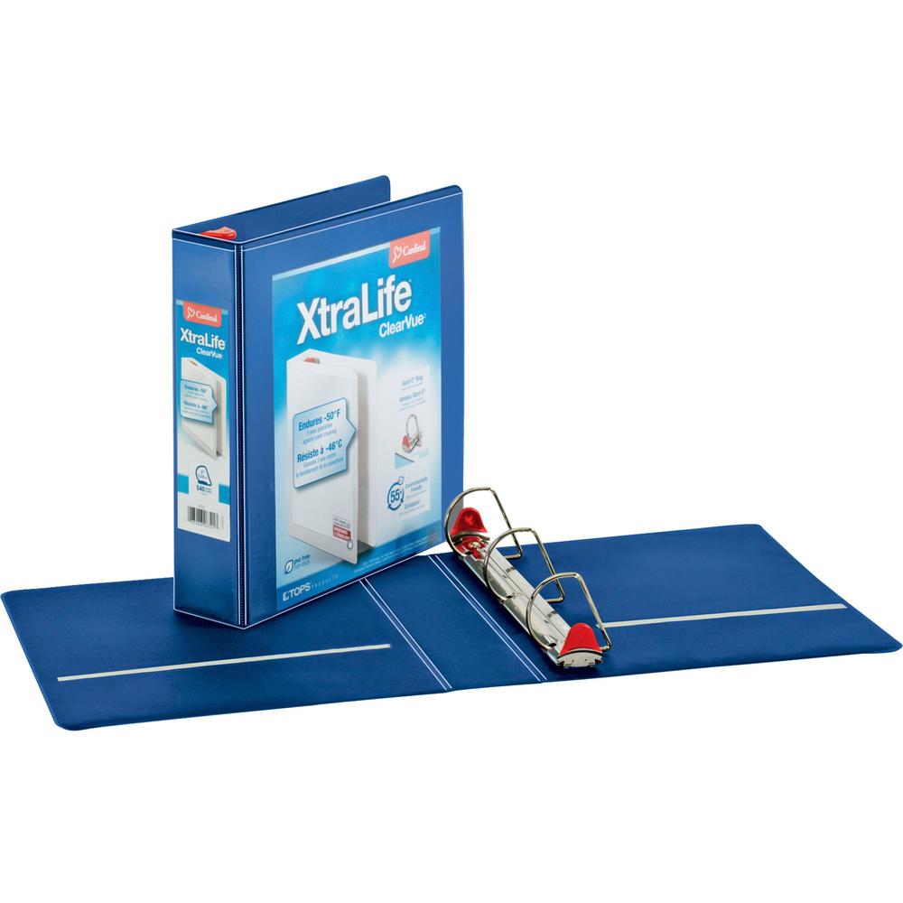 Cardinal Xtralife ClearVue Locking Slant-D Binders - 2" Binder Capacity - Letter - 8 1/2" x 11" Sheet Size - 540 Sheet Capacity 