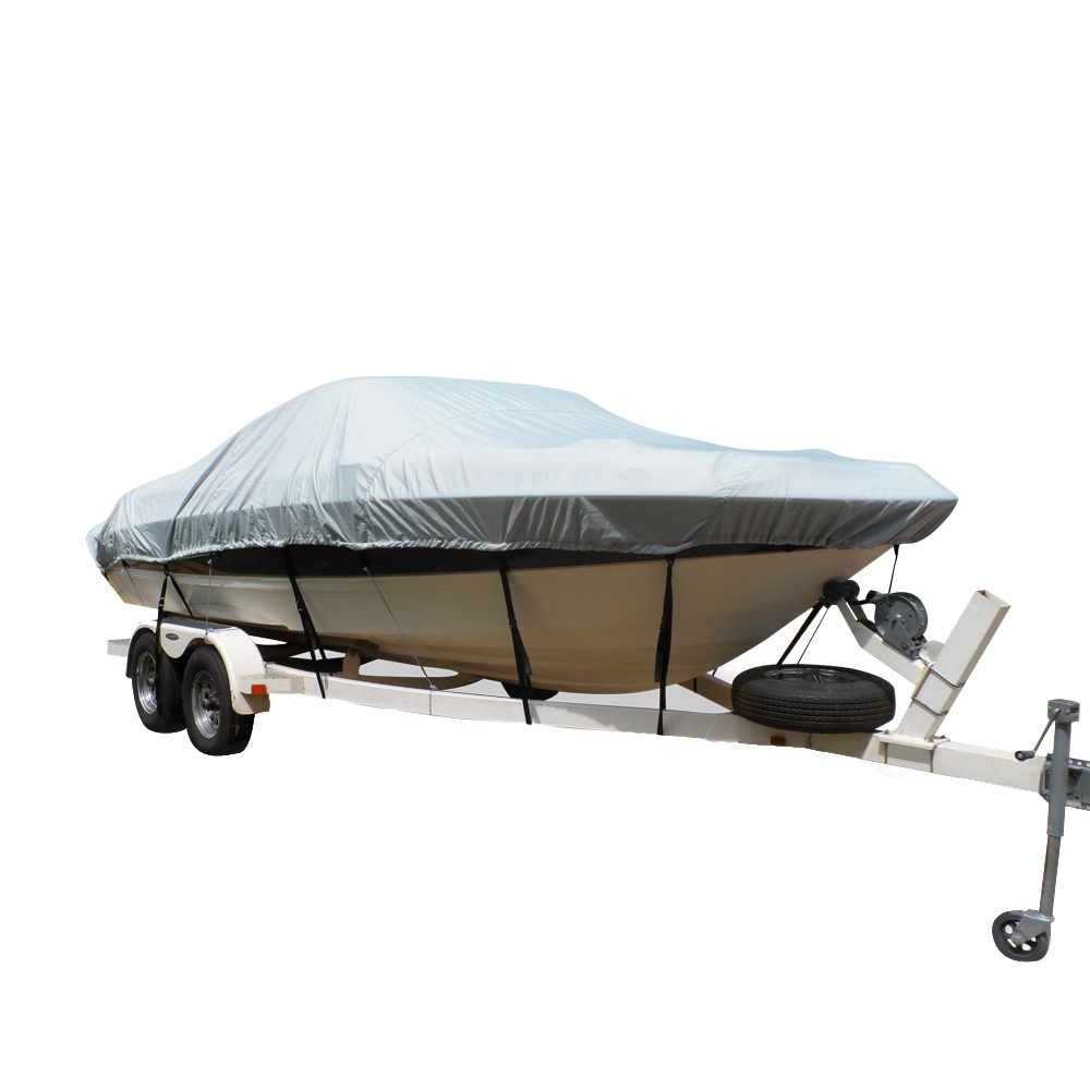 Carver Flex-Fit PRO Polyester Size 1 Boat Cover f/V-Hull Fishing Boats & Jon Boats - Grey