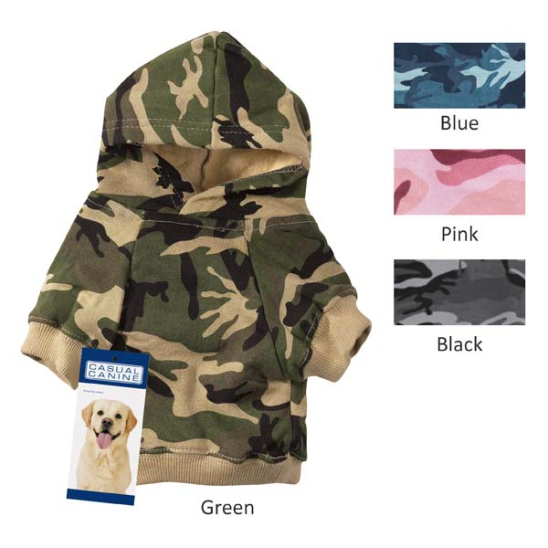 Casual Canine Camo Hoodie - Xsmall Pink