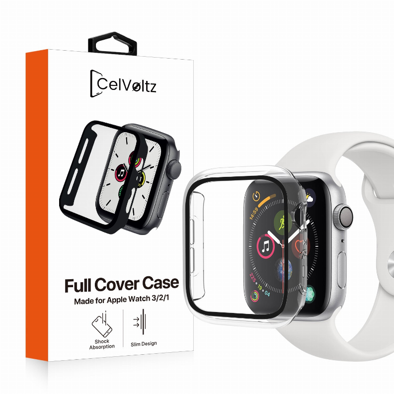 For Apple Watch 6 5 4 3 2 Se Cover Case + Screen Protector 38/40/41/42/44Mm - Series 6 (40MM) Clear