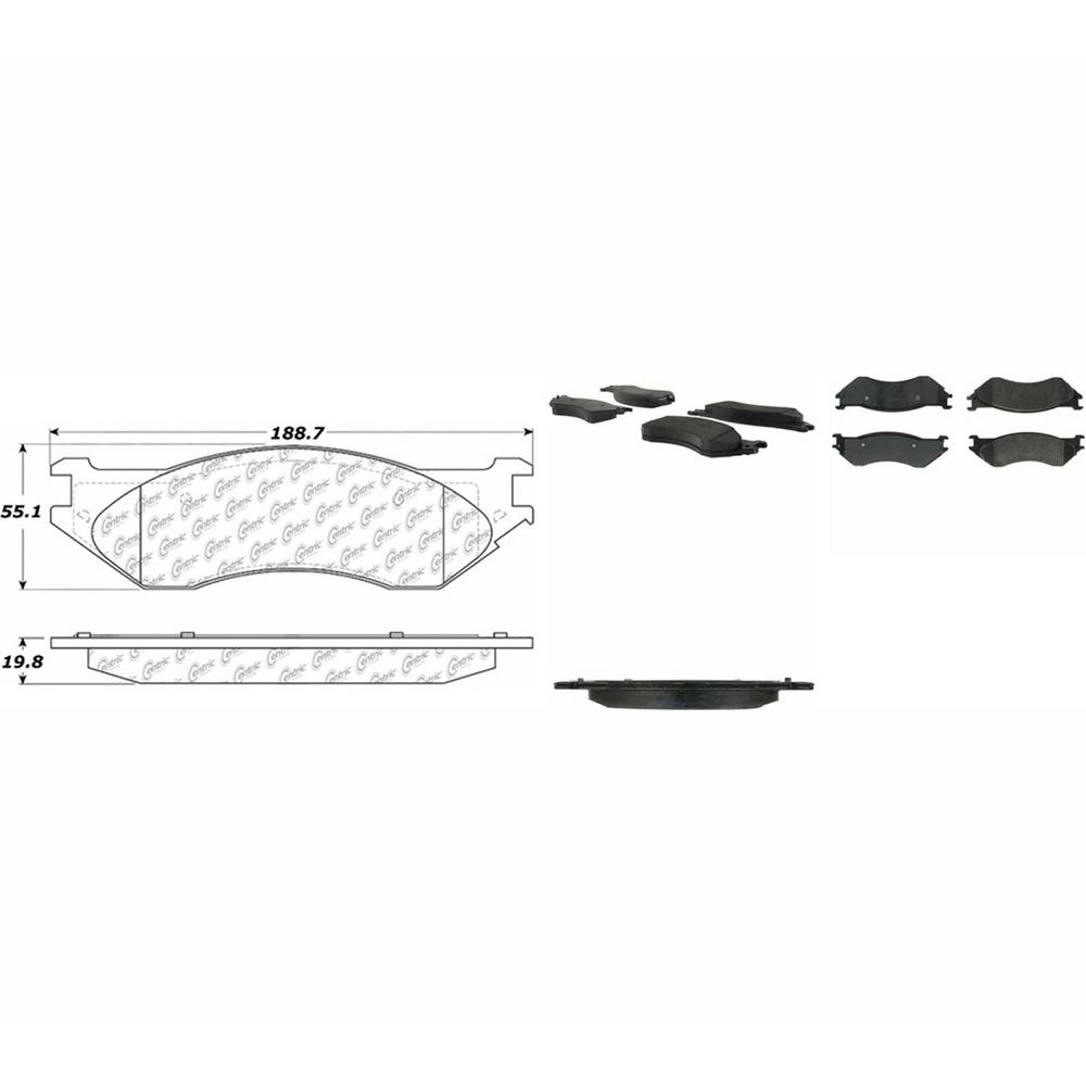 POSI-QUIET PREMIUM EXTENDED WEAR BRAKE PADS WITH HARDWARE