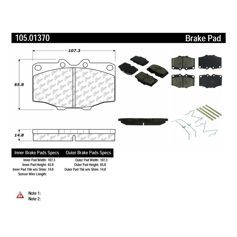 POSI-QUIET PREMIUM CERAMIC BRAKE PADS WITH HARDWARE