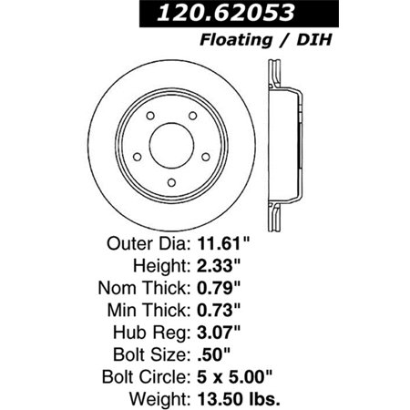 STOPTECH SPORT SLOTTED BRAKE ROTOR