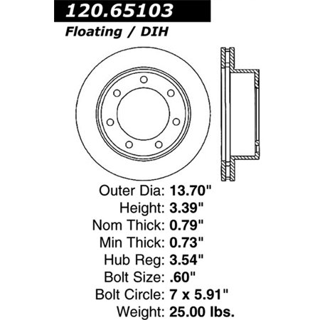 STOPTECH SPORT SLOTTED BRAKE ROTOR