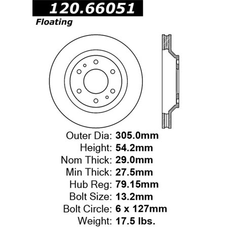 STOPTECH SPORT SLOTTED BRAKE ROTOR