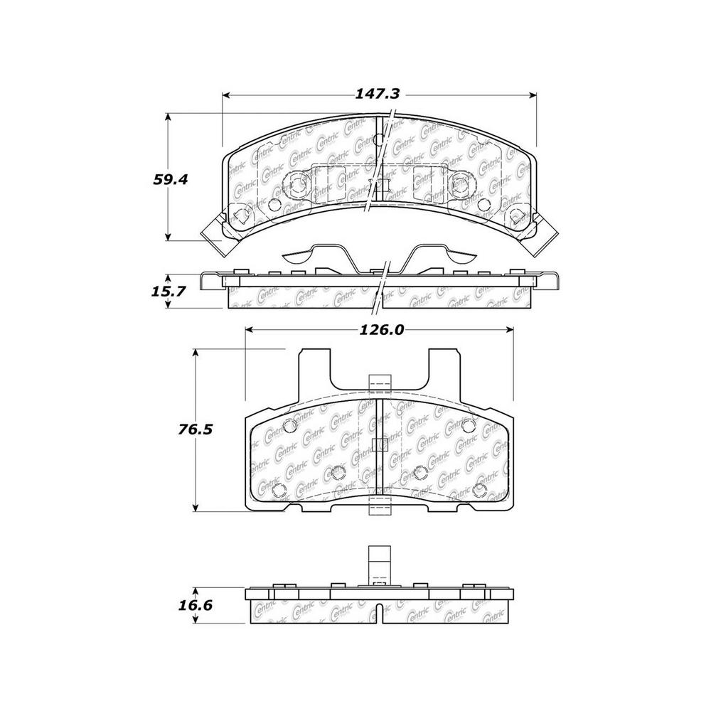 POSI-QUIET PREMIUM CERAMIC BRAKE PADS WITH HARDWARE