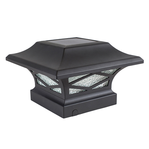 Kingsbridge Black Dual Lighted Solar Post Cap