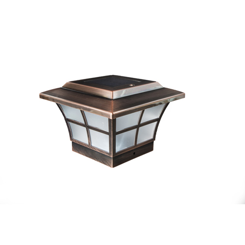 4x4 COPPER PLATED PRESTIGE SOLAR POST CAP